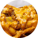 loaded fries creamy cheese bij de sluis catering