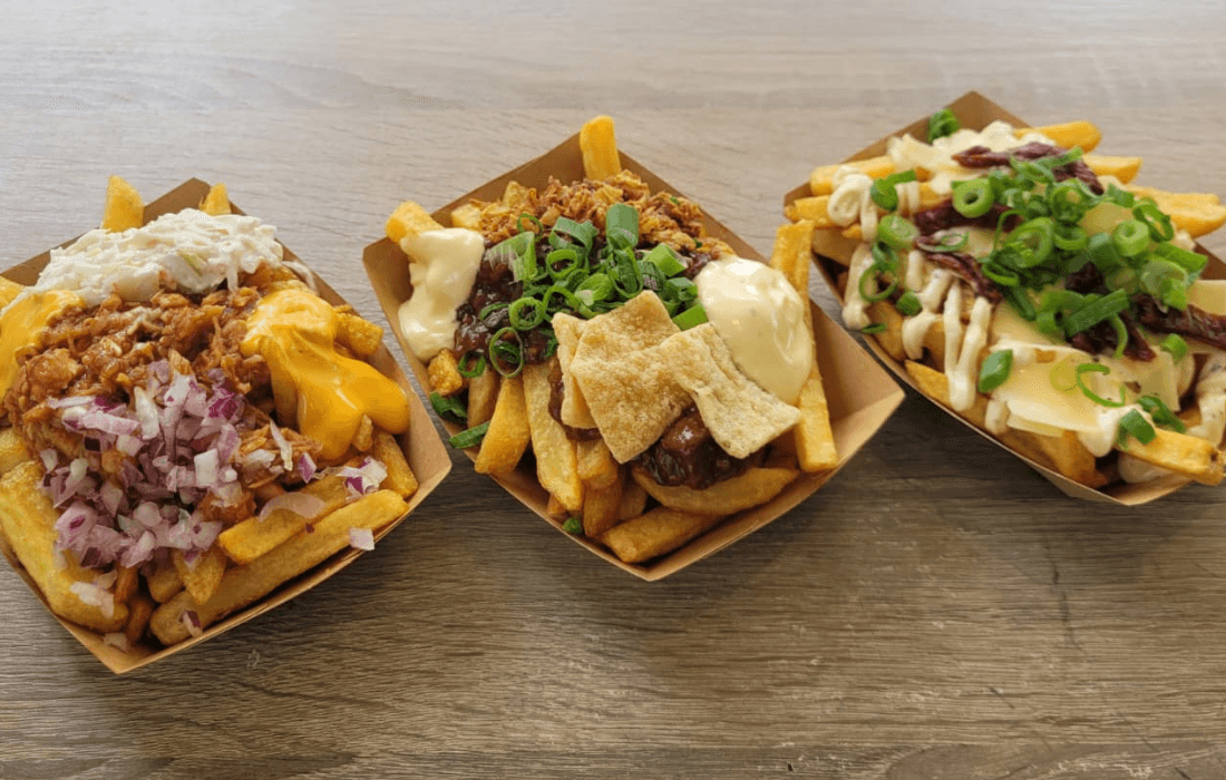 Loaded Fries signature topping tijdens een evenement